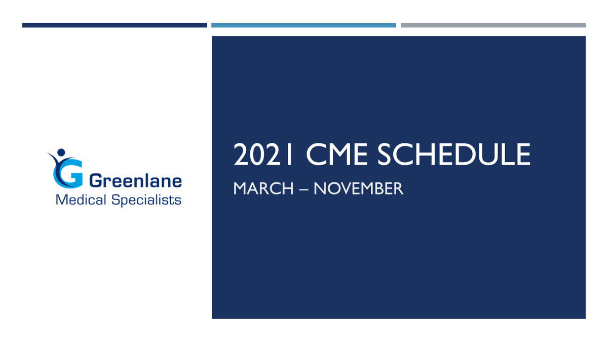 2021 CME Schedule